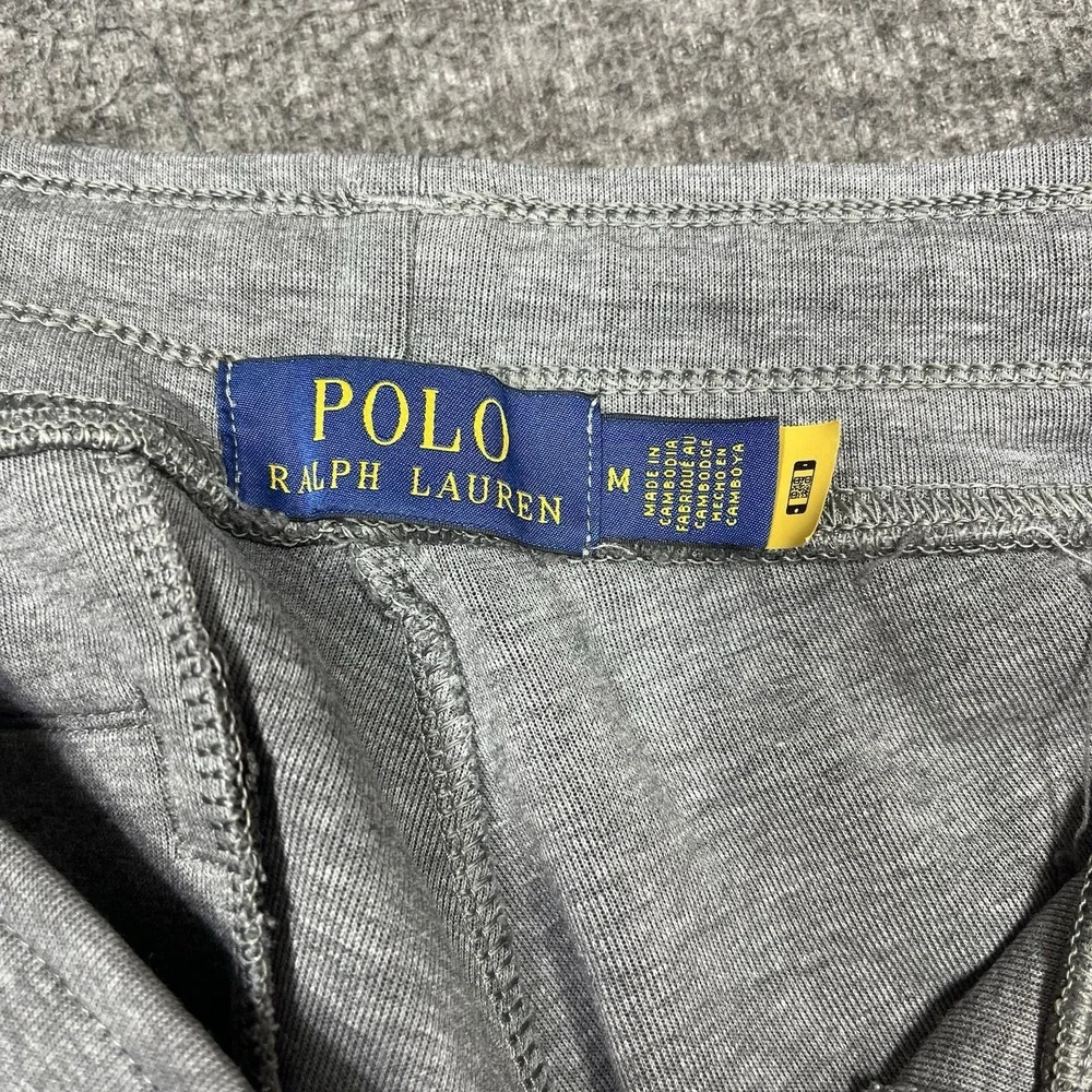 Polo Ralph Lauren Double Knit Joggers Mens M Gray Drawstring Preppy  29